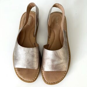 Born Inlet Sandals Womens 10 Slingback Leather Casual Travel Vacation Summer